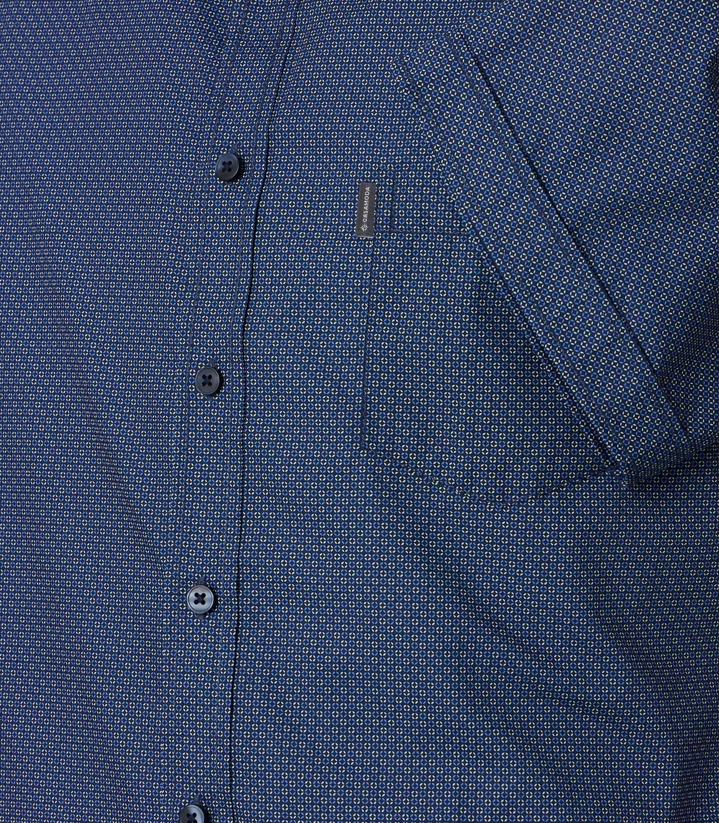 Casa Moda Short Sleeve Casual Shirt 100 - Blue