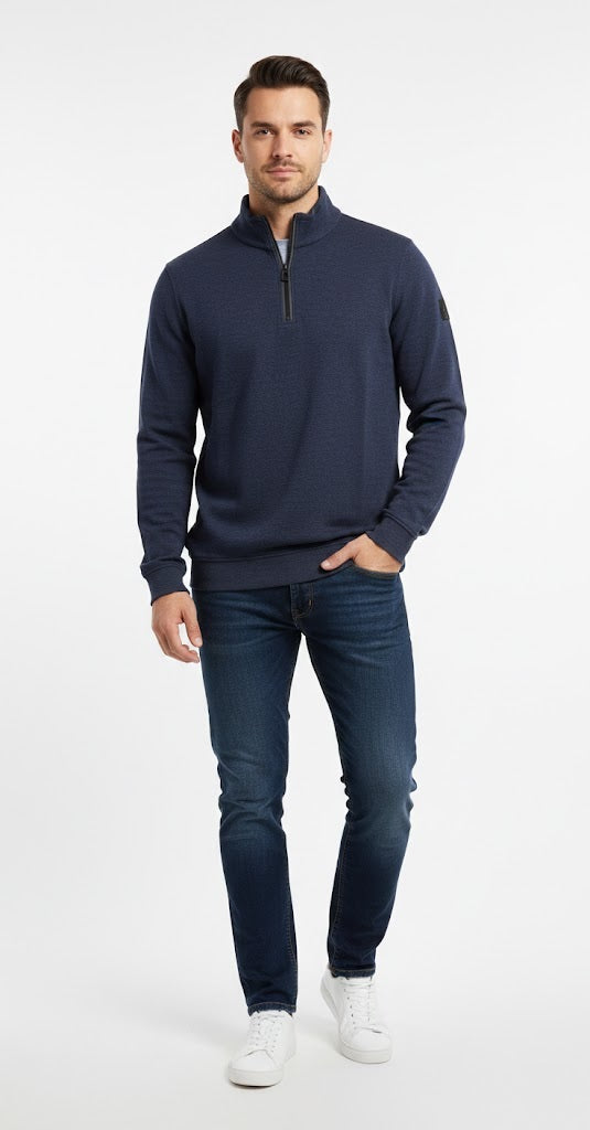 Casa Moda Half Zip Sweatshirt 146 - Blue