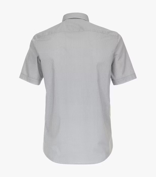 Casa Moda Short Sleeve Casual Shirt - Blue/Brown