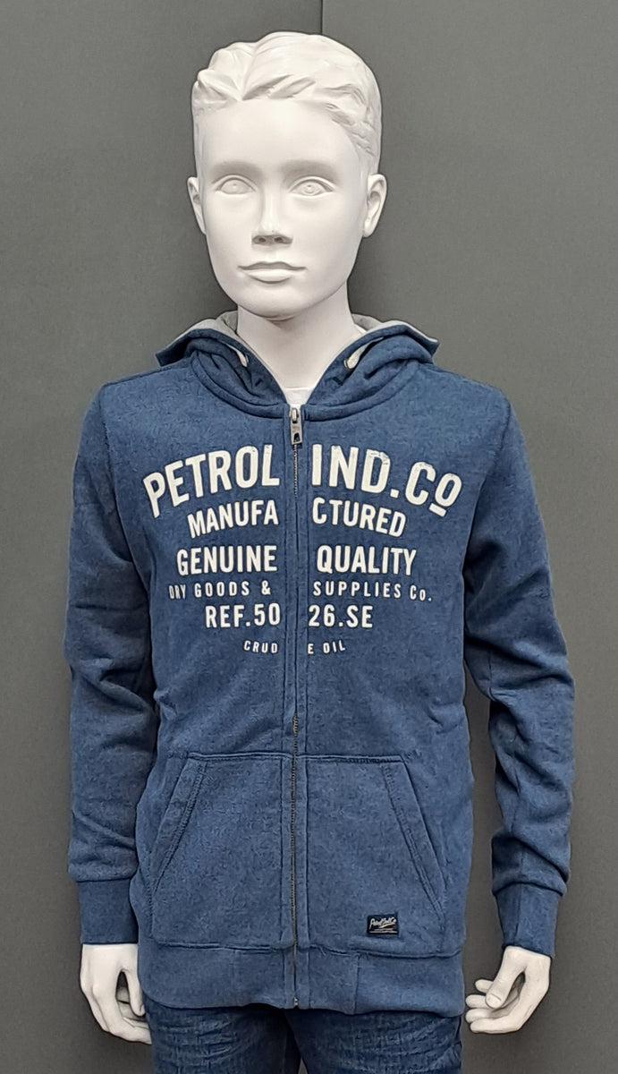 Hooded Zip Cardigan Petrol
