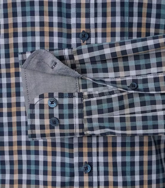 Casa Moda Casual Fit Long Sleeve Check Shirt - Blue