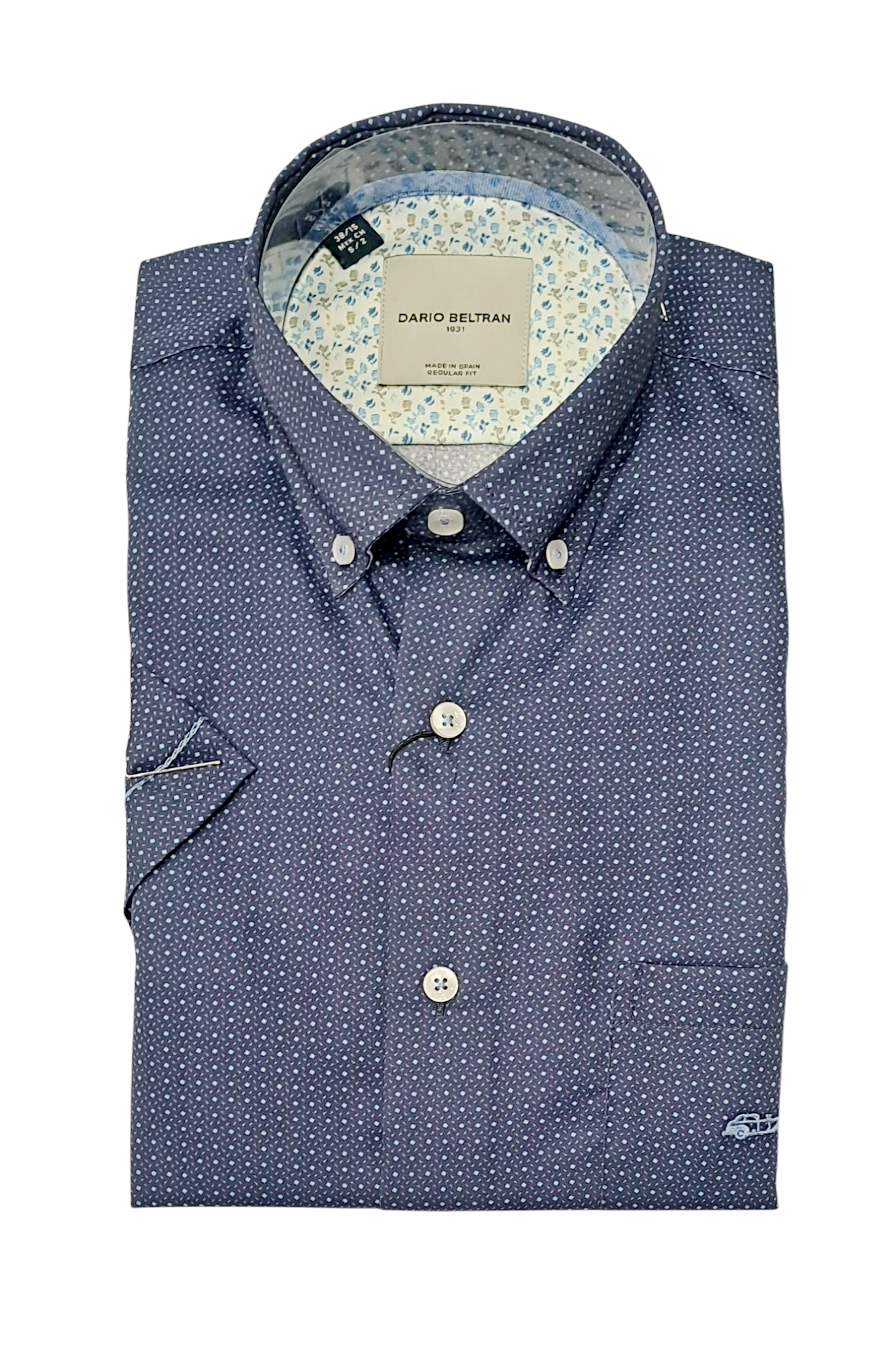 Dario Beltran Agallas Short Sleeve Casual Shirt - Navy