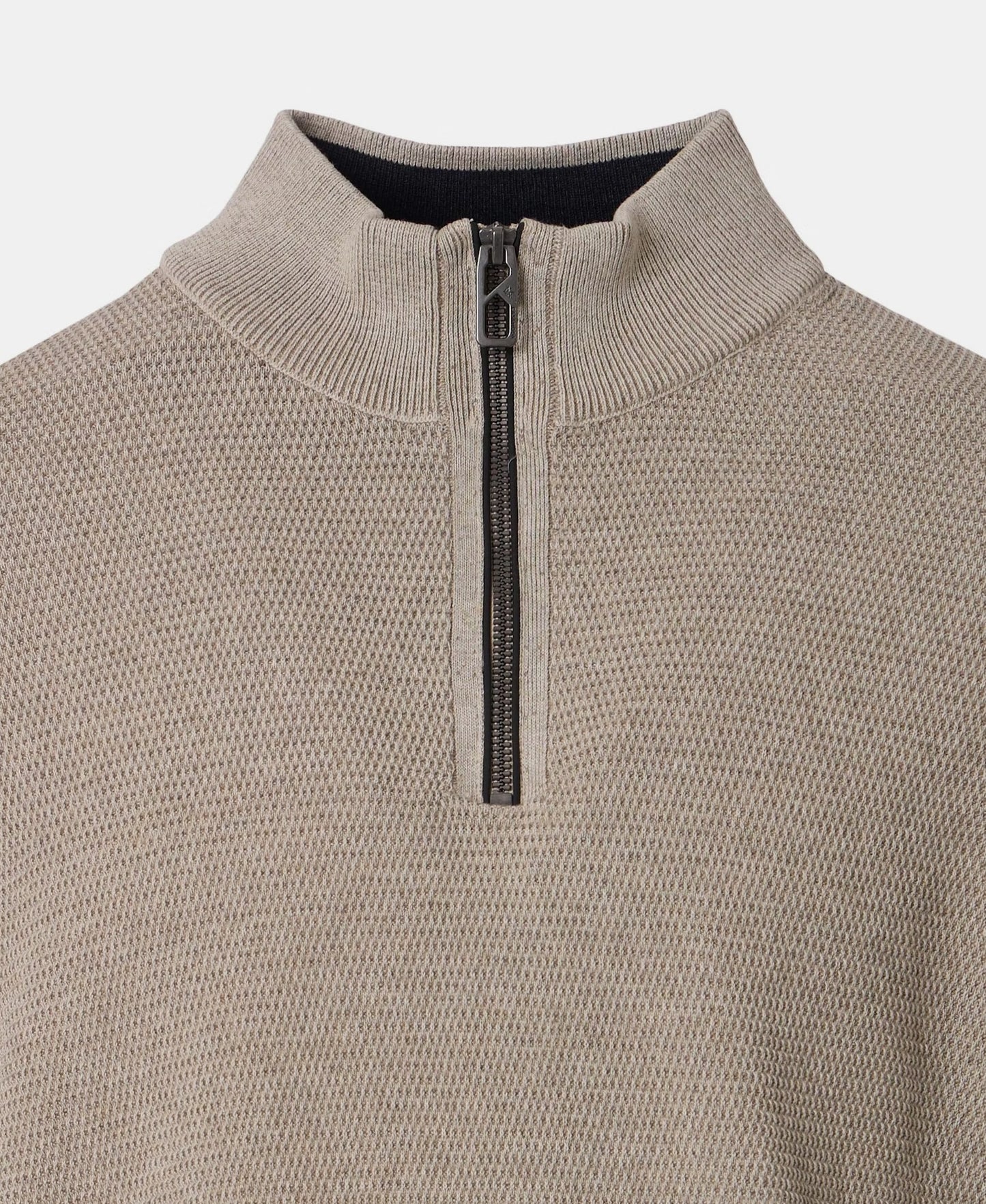 Casa Moda Troyer Half Zip Sweater 663 - Beige