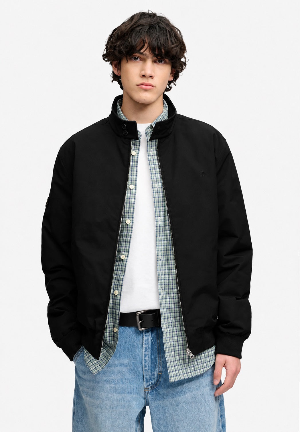 Superdry Campus Padded Harrington Jacket - Meteorite Black