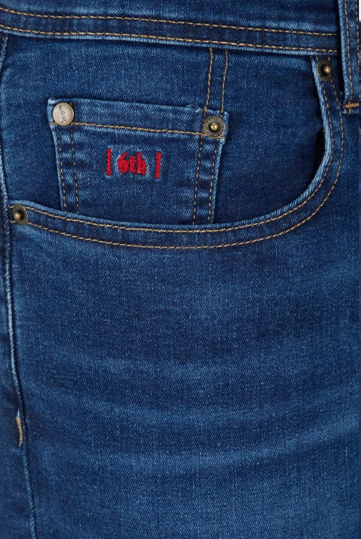 6th Sense Colorado Relaxed Fit Stretch Jeans - Admiral