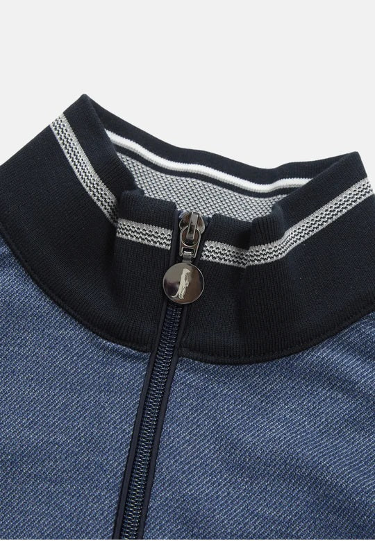 6th Sense Vega Half Zip Sweater - Denim