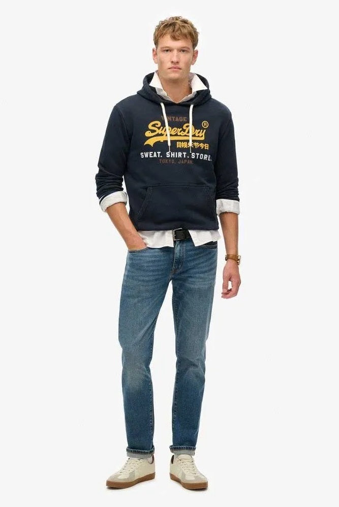 Superdry Vintage Logo Cali Relaxed Hoodie - Eclipse Navy