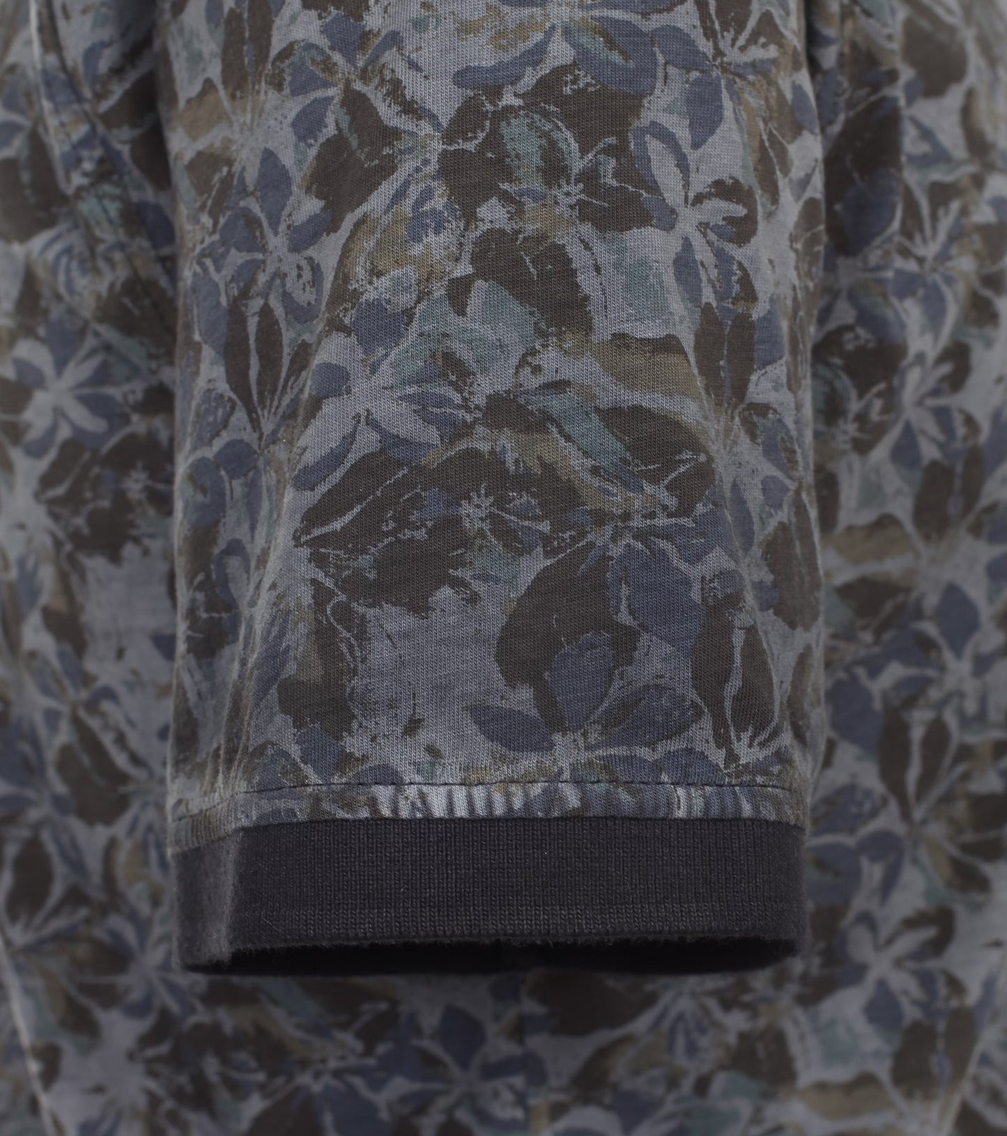 Casa Moda Short Sleeve Flower Print Polo Shirt 105 - Navy