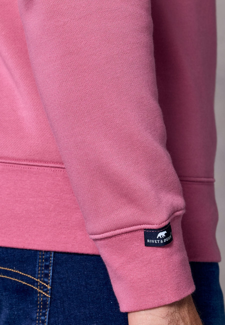Rivet & Denim Flux Half Zip Sweatshirt - Rose