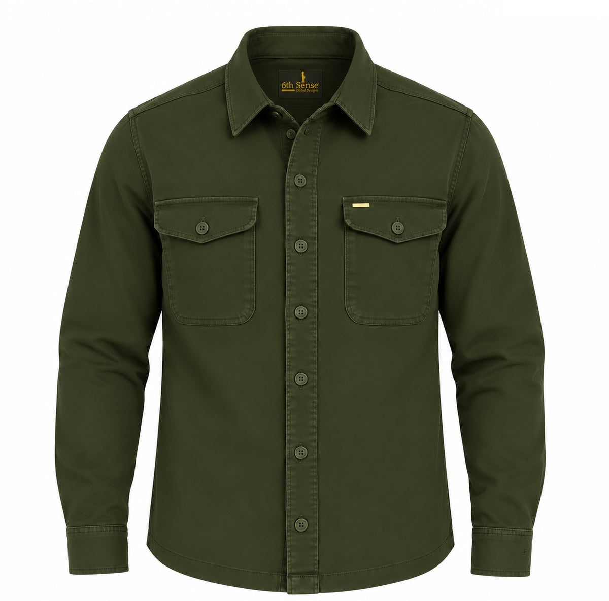 6th Sense Twill Over Shirt - Forest