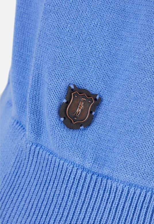 6th Sense Harry Half Zip Sweater O# - Cornflower