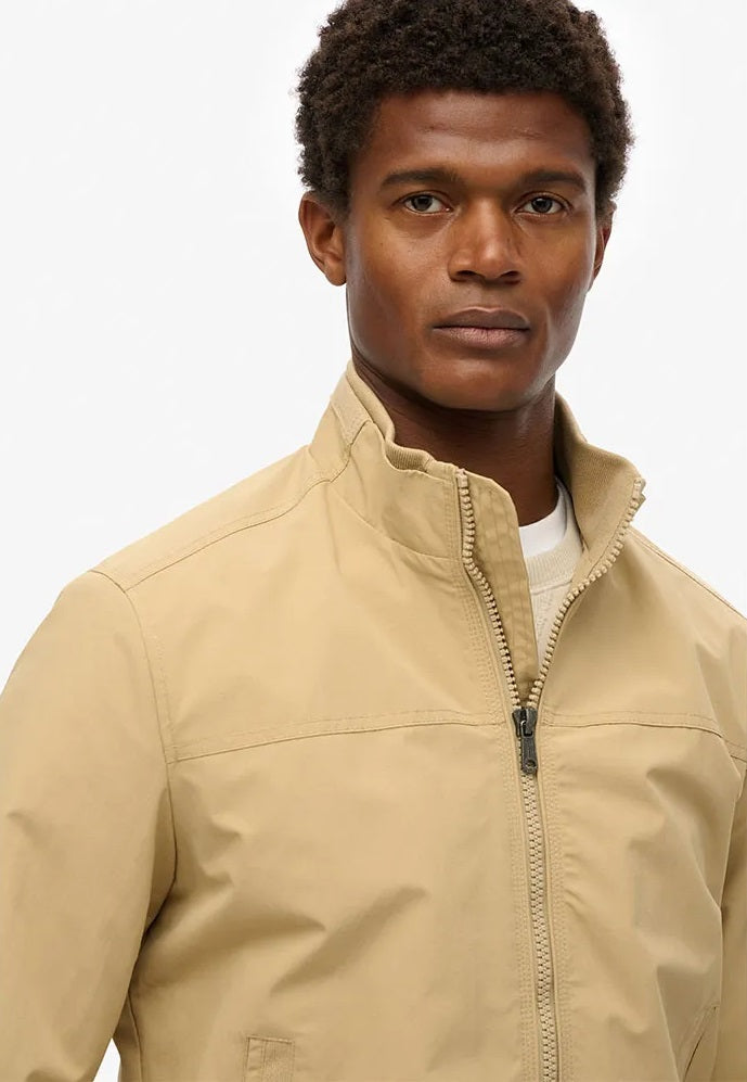 Superdry Nylon Harrington Jacket - Canyon Beige