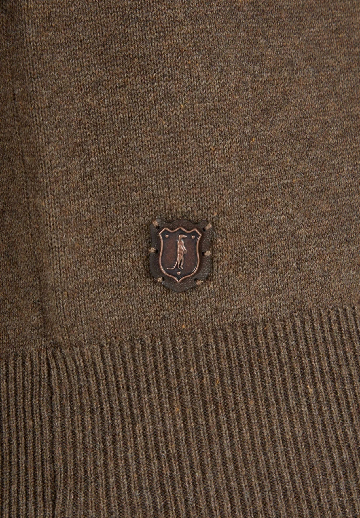 6th Sense Harry Half Zip Sweater - Chestnut