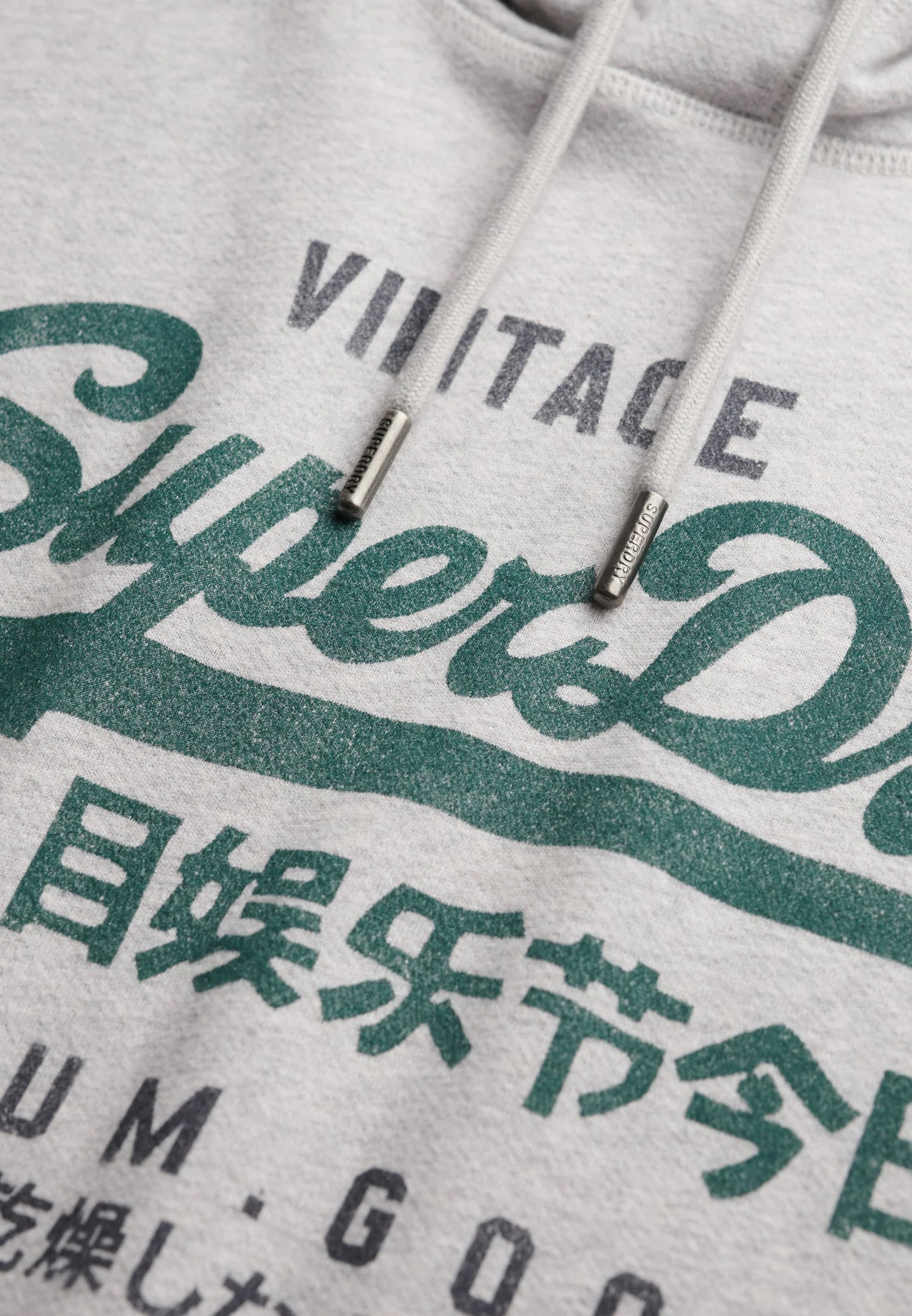 Superdry Vintage Logo Duo Classic Hoodie - Ice Grey Marl