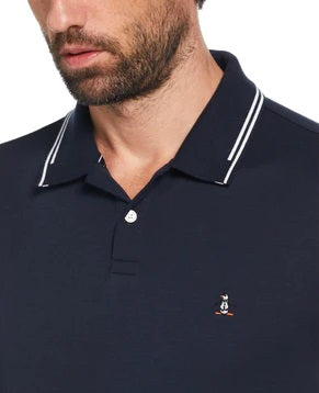 Original Penguin Organic Cotton Tipped Polo Shirt - Dark Sapphire