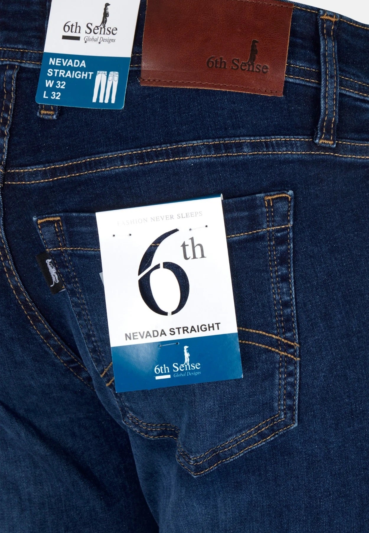 6th Sense Nevada Stretch Straight Cut Jeans - French Navy