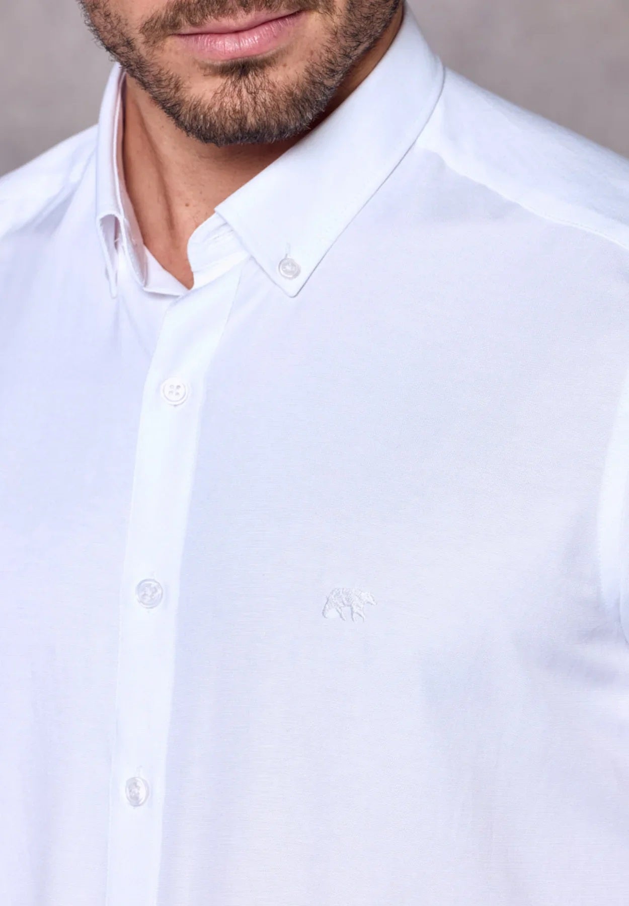 Rivet & Denim Long Sleeve Oxford Shirt - White