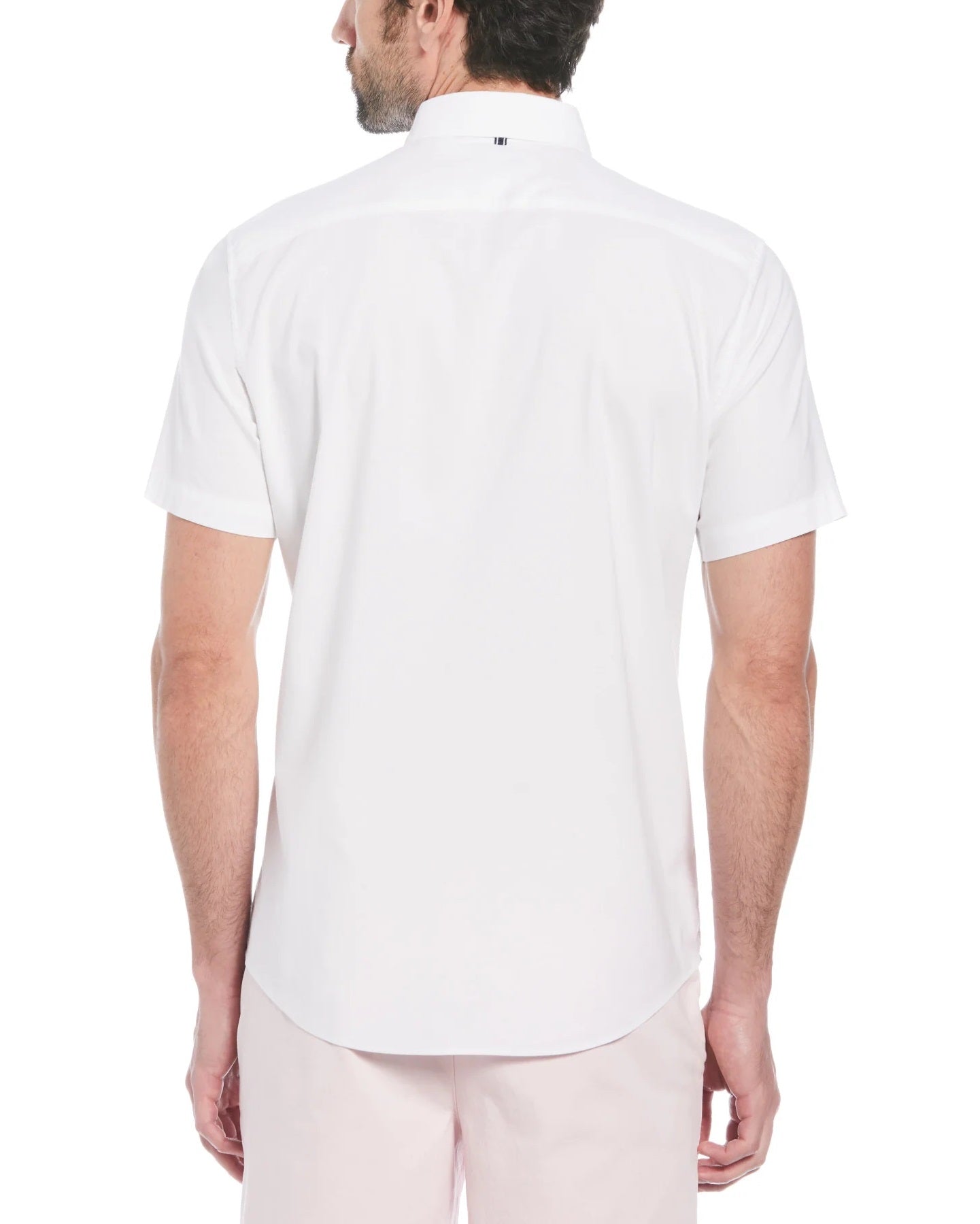 Original Penguin Ecovero Oxford Stretch Short Sleeve Shirt - Bright White