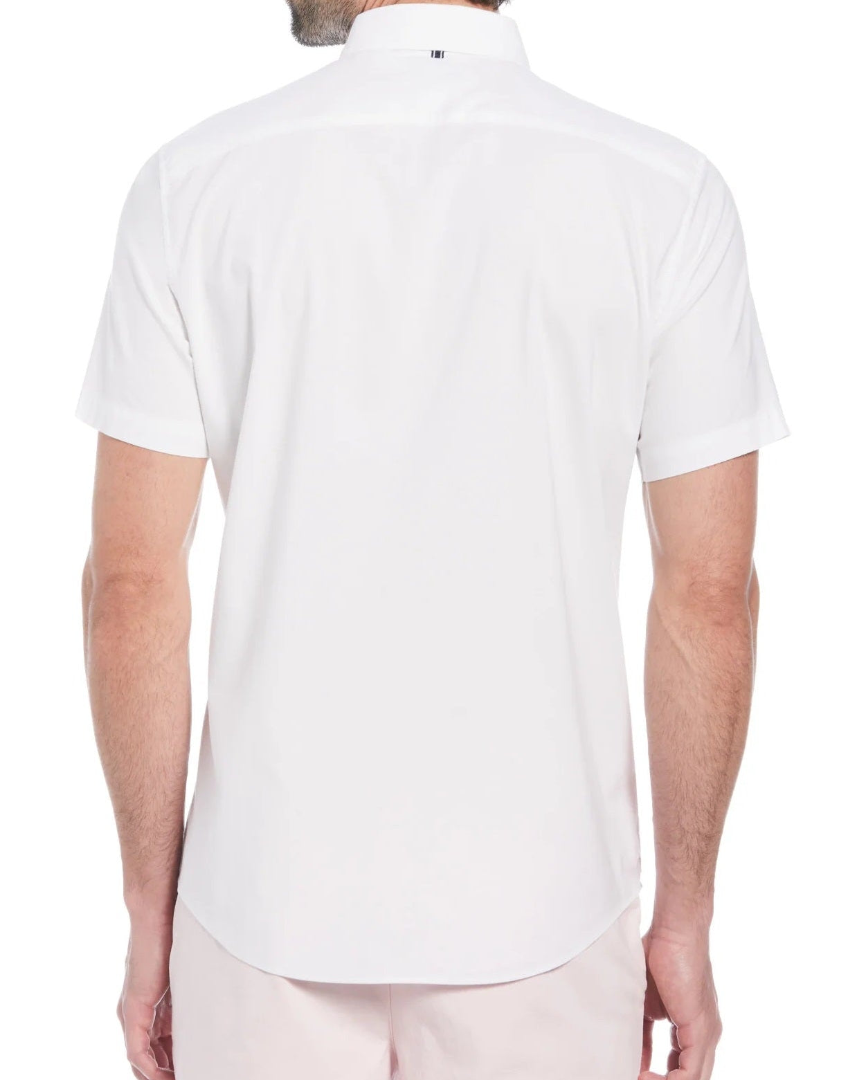 Original Penguin Ecovero Oxford Stretch Short Sleeve Shirt - Bright White