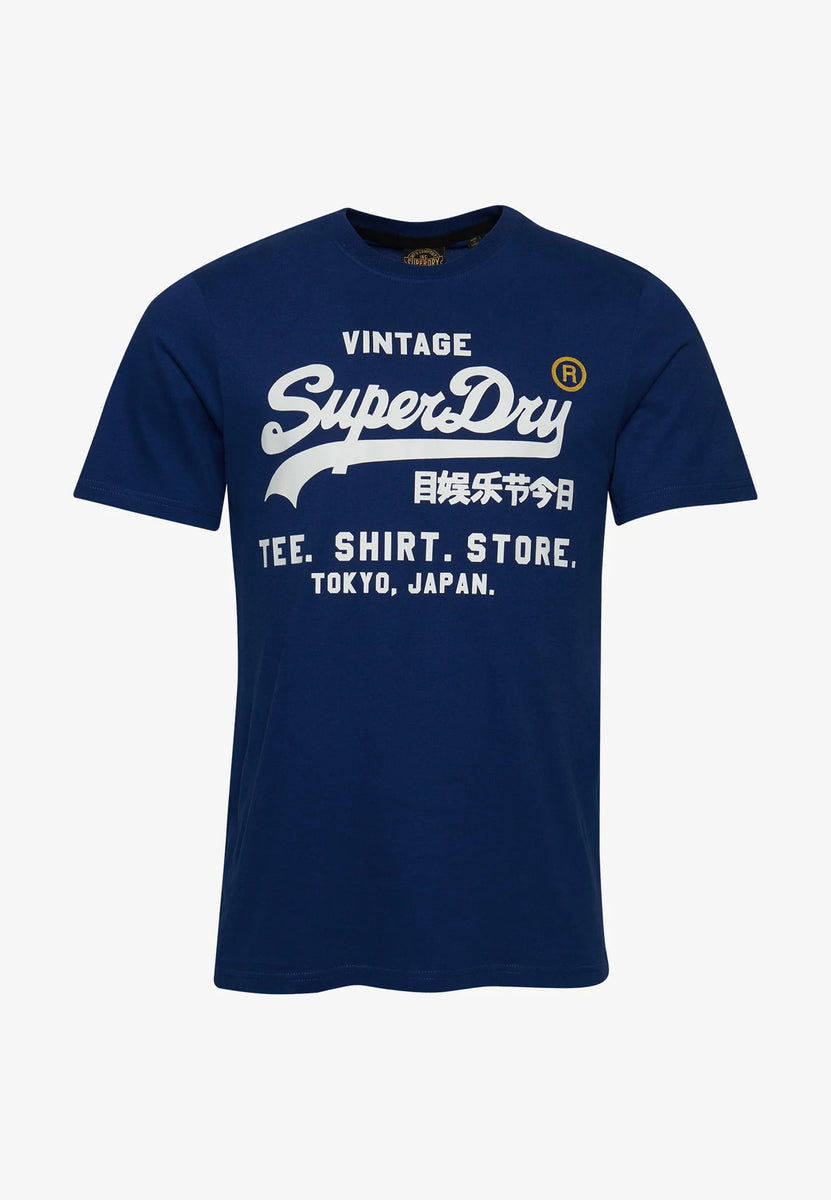 Superdry Vintage Logo Store Classic T-Shirt - Supermarine Navy – Watson  Menswear