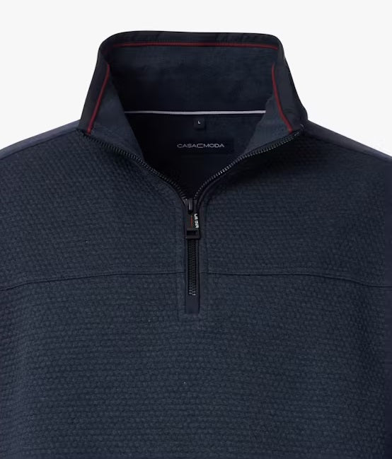 Casa Moda Half Zip Sweatshirt 135 - Navy