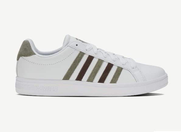 K-Swiss Court Tie Break Trainer - White/Deep Lichen/Java