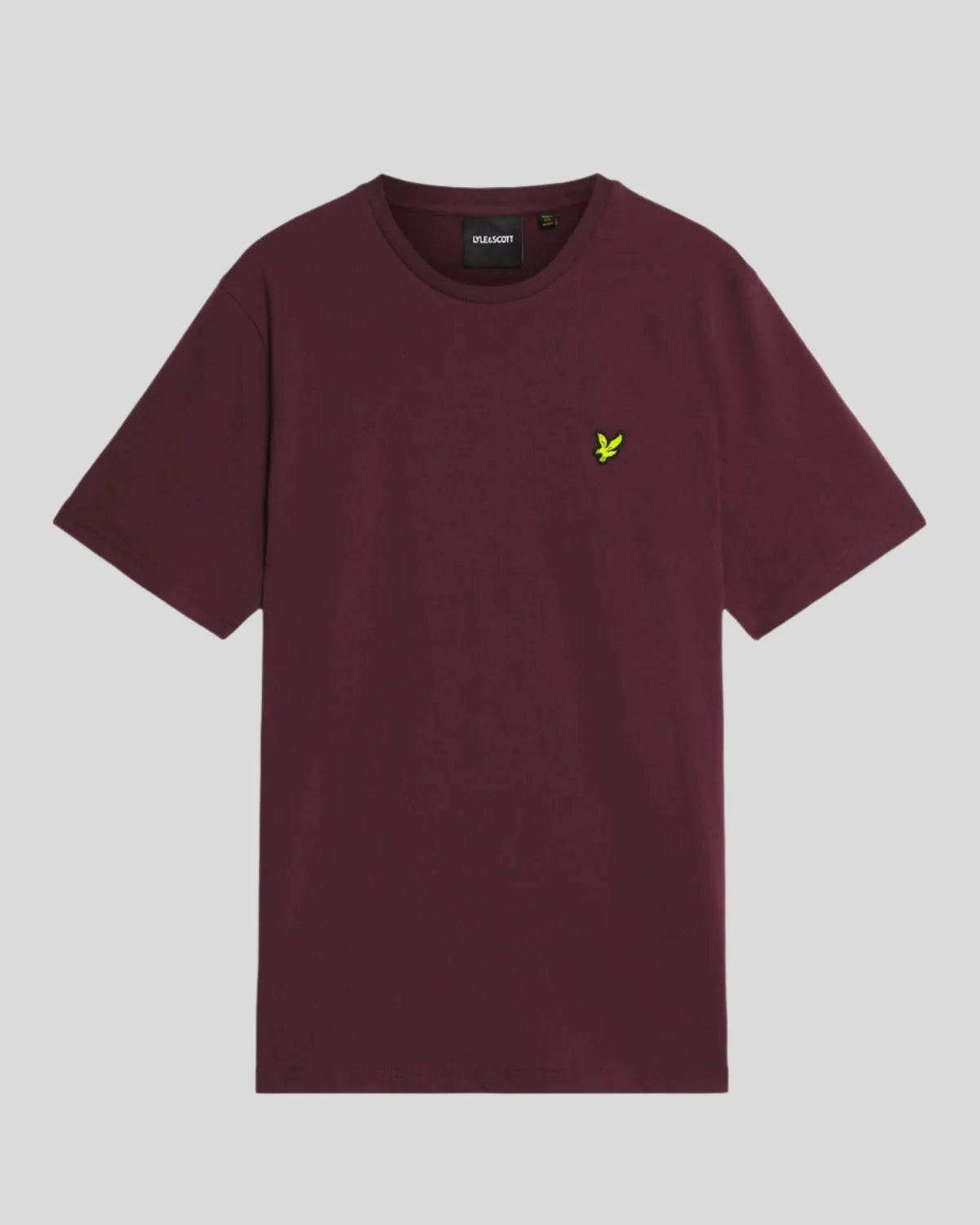 Lyle & Scott Cotton Crew Neck Plain T-Shirt - Burgundy
