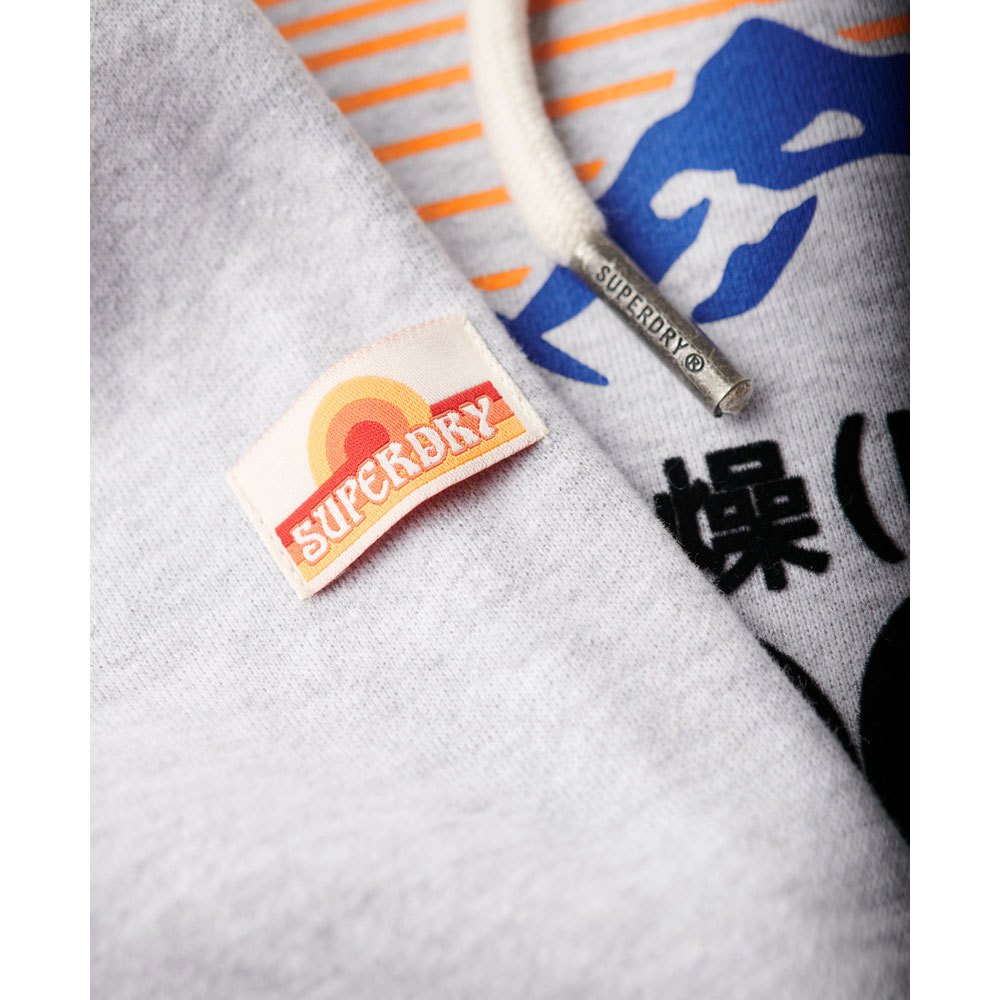 Superdry Great Outdoors Graphic Hoodie - Flake Grey Marl
