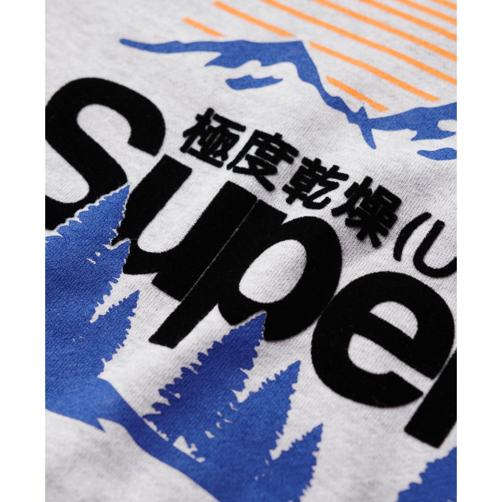 Superdry Great Outdoors Graphic Hoodie - Flake Grey Marl