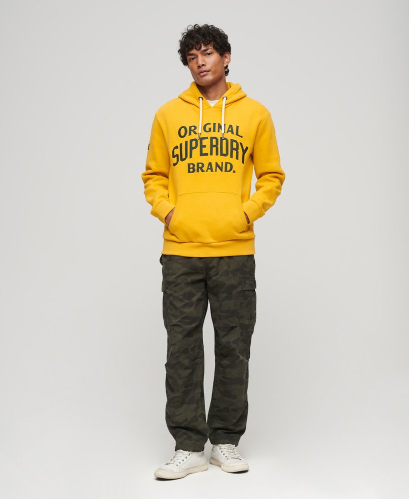 Superdry Athletic Script Graphic Hoodie - Golden Rod Yellow