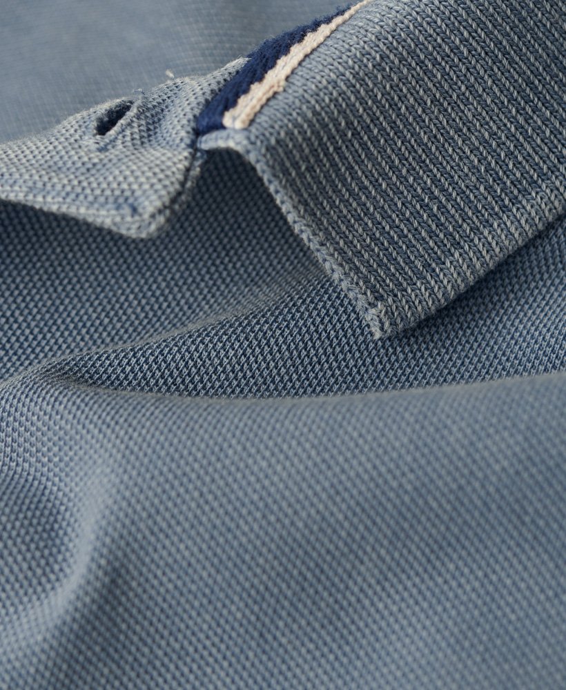 Superdry Vintage Destroy Polo Shirt - Heraldic Blue