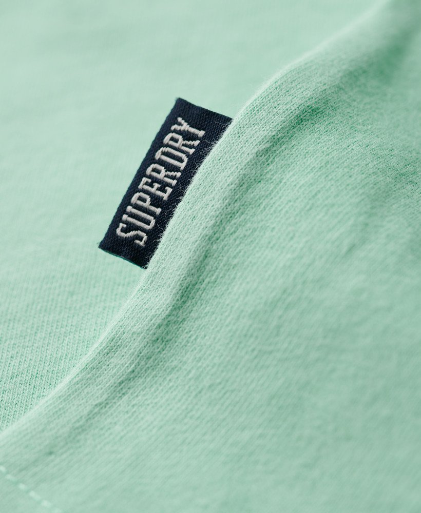 Superdry Organic Cotton Essential Logo Embroidered T-Shirt - Spearmint Light Green
