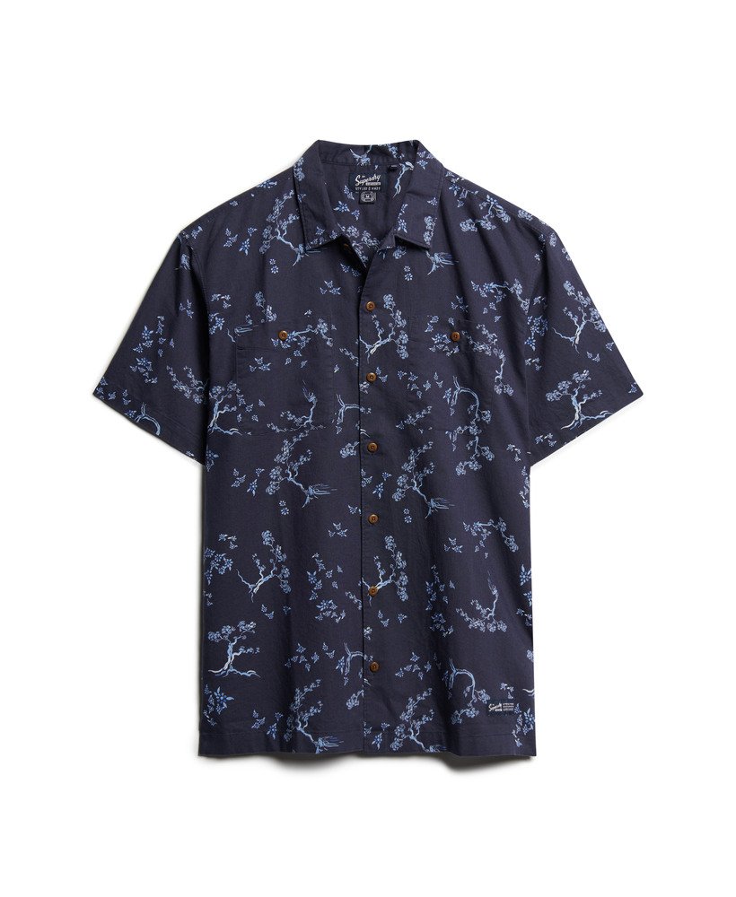Superdry Short Sleeve Beach Shirt - Indigo Floral