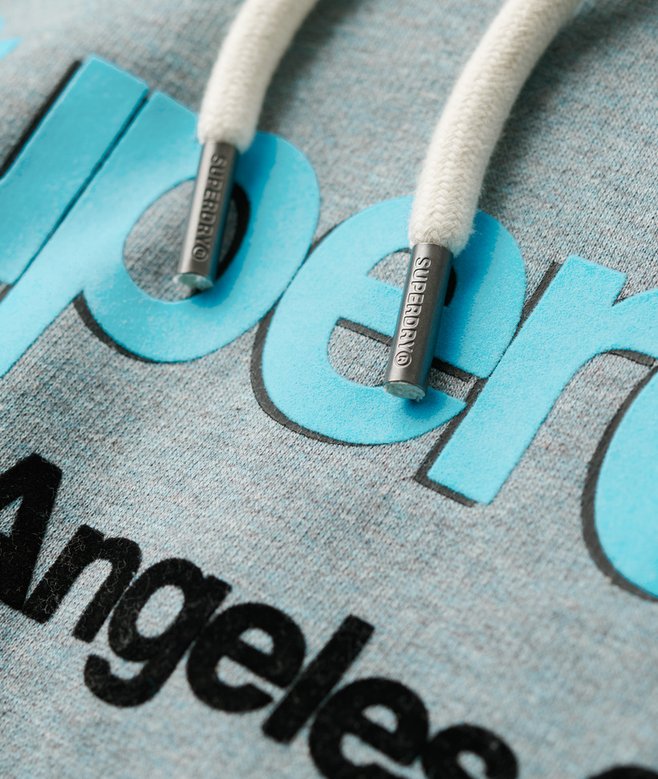 Superdry Core Logo Classic Hoodie - Coastal Blue Grit