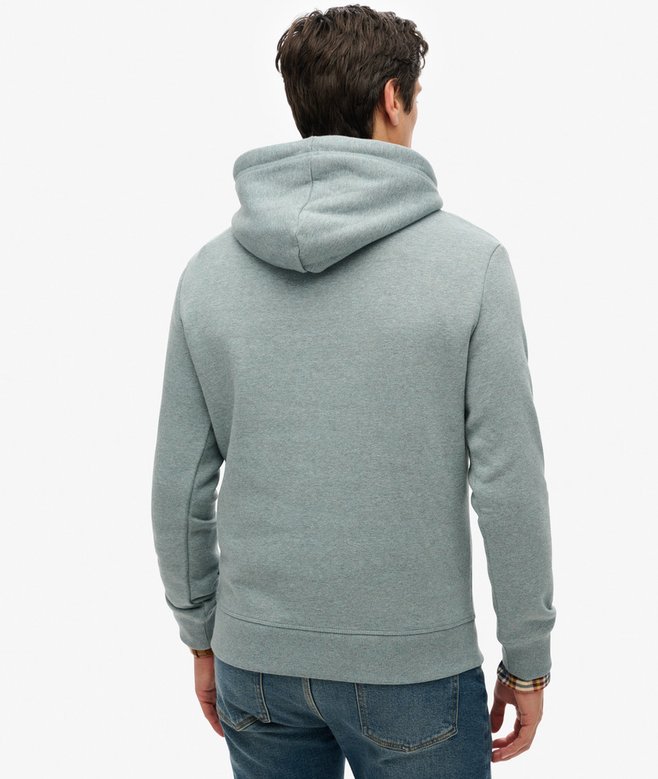 Superdry Core Logo Classic Hoodie - Coastal Blue Grit