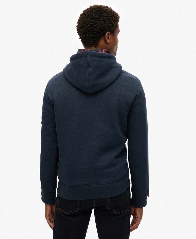 Superdry Vintage Logo Heritage Relaxed Hoodie - Trench Navy Marl