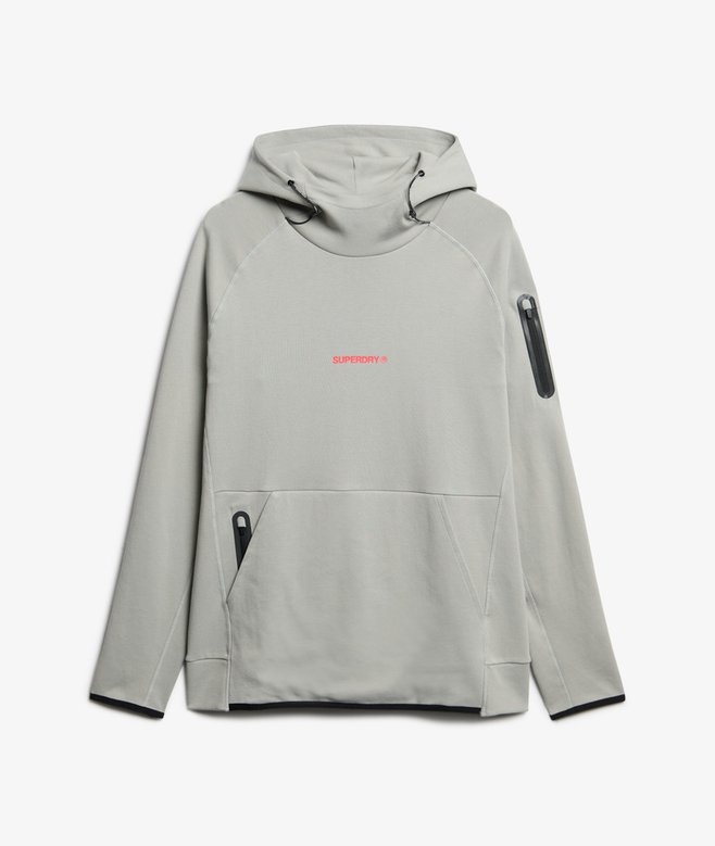 Superdry Tech Logo Loose Hoodie - Slate Iron
