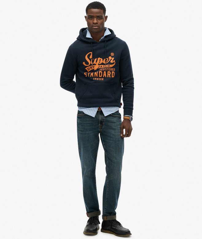 Superdry Standard Script Hoodie - Eclipse Navy