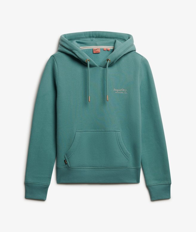 Ladies Superdry Essential Logo Hoodie - Oil Blue