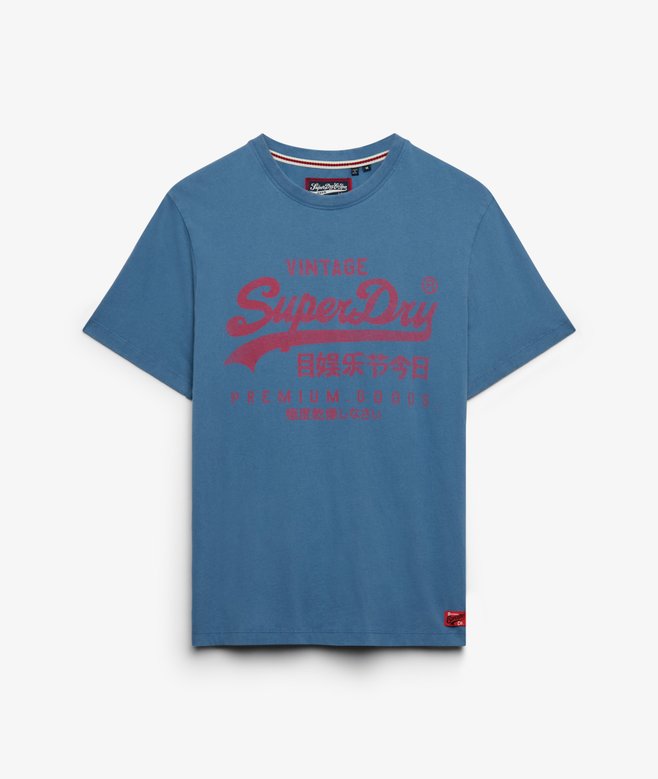 Superdry Vintage Logo Classic T-Shirt - Wedgewood Blue