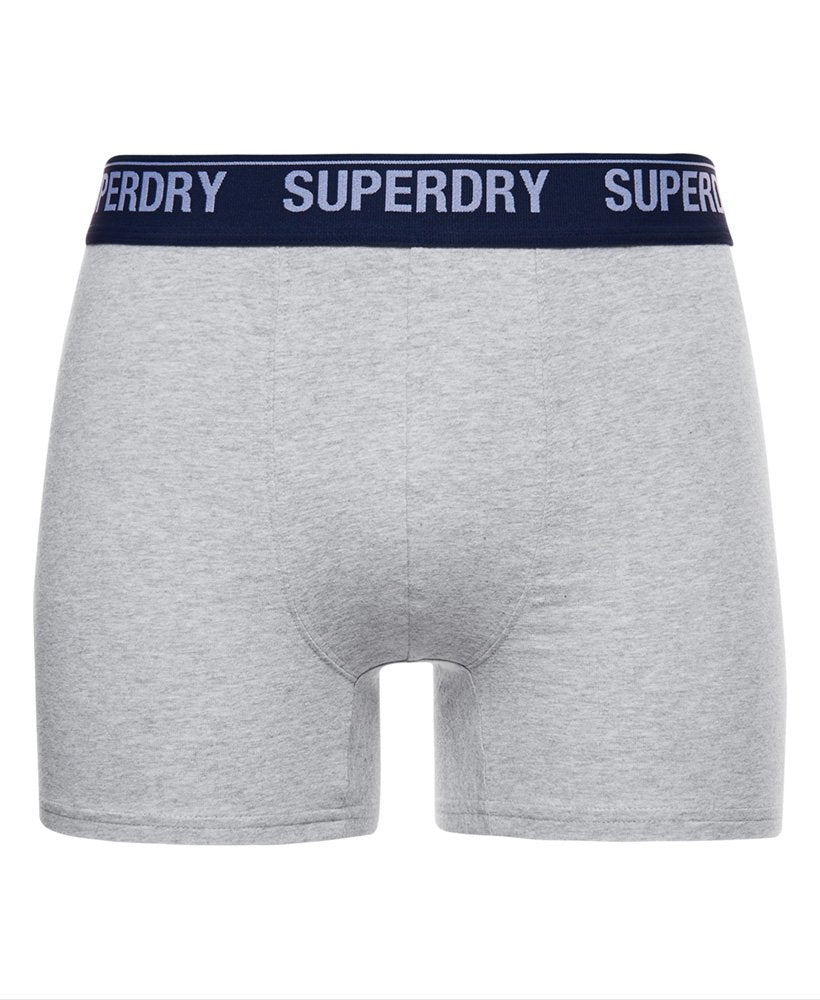 Superdry Organic Cotton Boxer Double Pack -Yellow/Grey