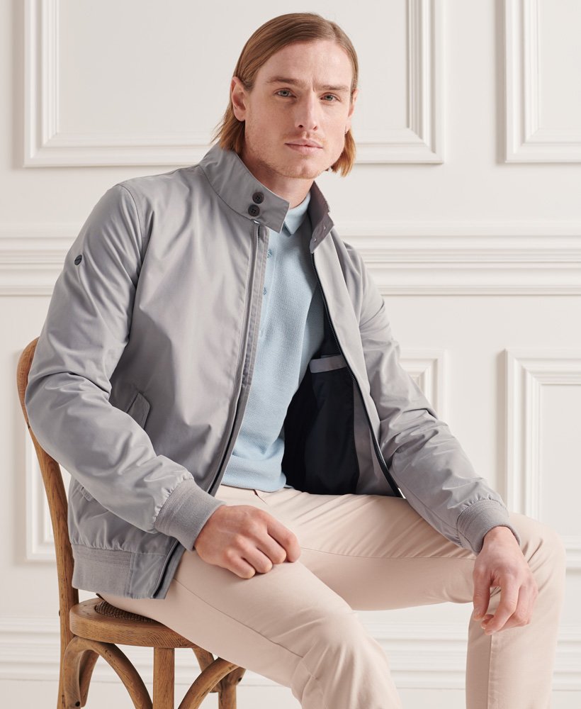 Superdry Iconic Harrington Jacket - Flat Grey