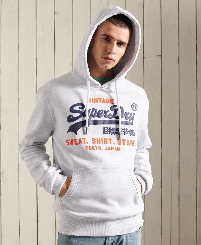 Superdry Sweat Shirt Shop Duo Hoodie Ice Marl – Watson Menswear