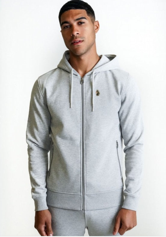 Luke Sport Berlin Full Zip Hoodie Mid Marle Grey