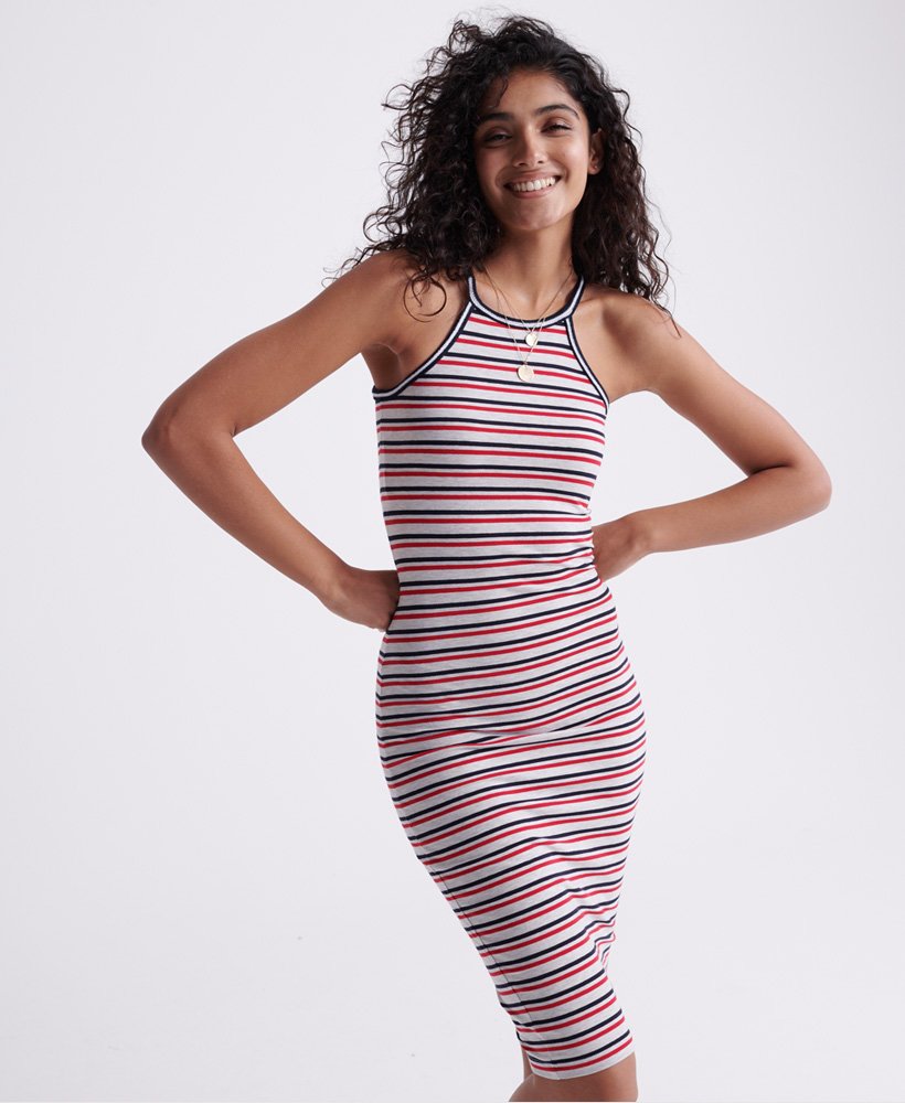 superdry stripe midi dress Ladies Superdry Tiana Graphic Midi Dress