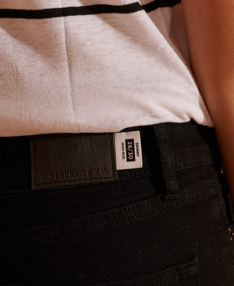 Ladies Superdry High Rise Skinny Jean- Livingston Black