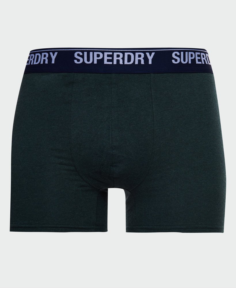 Superdry Organic Cotton Boxer Triple Pack - Enamel/Oregon/Bright Green