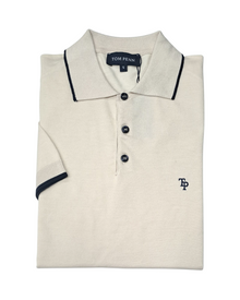 Tom Penn Short Sleeve Polo Shirt TP-062K - Cream