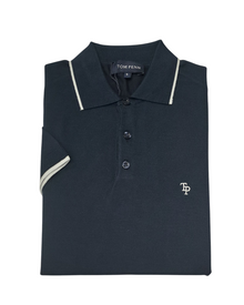 Tom Penn Short Sleeve Polo Shirt TP-062K - Navy