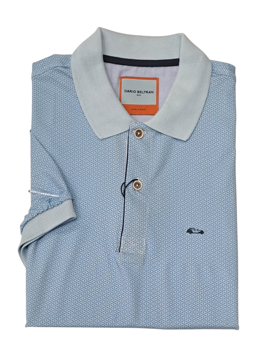 Dario Beltran Short Sleeve Polo - Blue